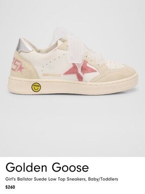 Girls ballstar suede low top sneakers